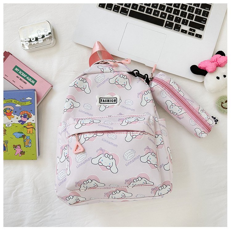 2024 Cute Girl Minimalist Cartoon Printed Laptop Backpack Kindergarten Baby Backpack