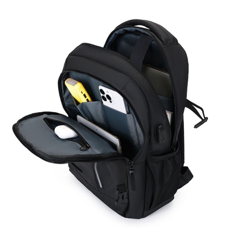 New Laptop Backpack Custom OEM Business Waterproof Leather outdoor laptop backpacks school student bags with usb daily life