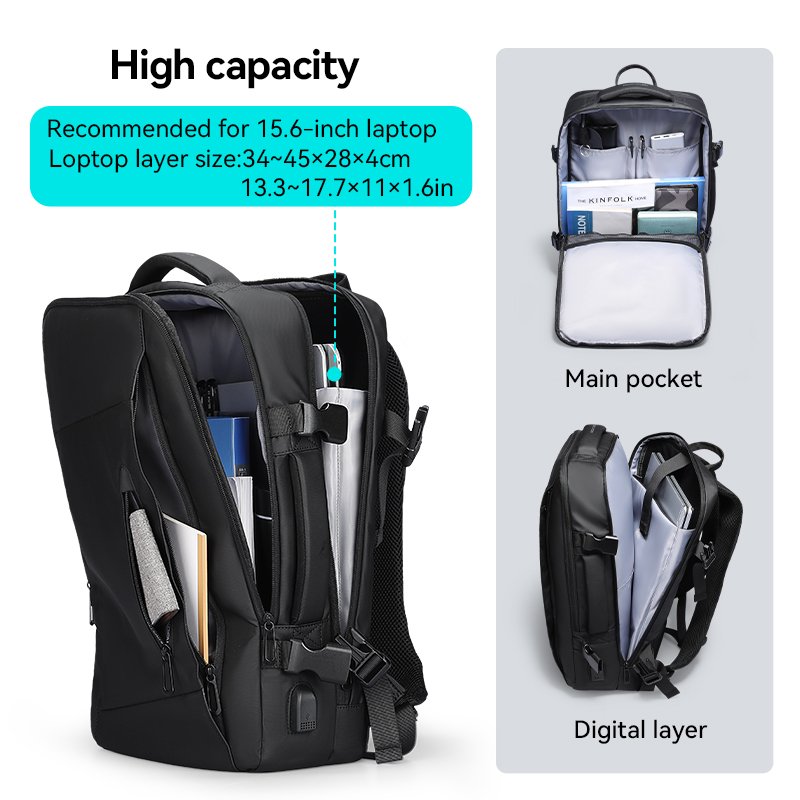 Mark Ryden Laptop backpack water repellent 15.6'large capacity For Men backpack mochila hombre MR9299_00-B