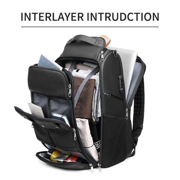 Multiple Pouch Large Capacity Waterproof Travel Bag Sac A Dos Anti Theft Bag with TSA Lock Laptop Backpacks Outdoor Backpack