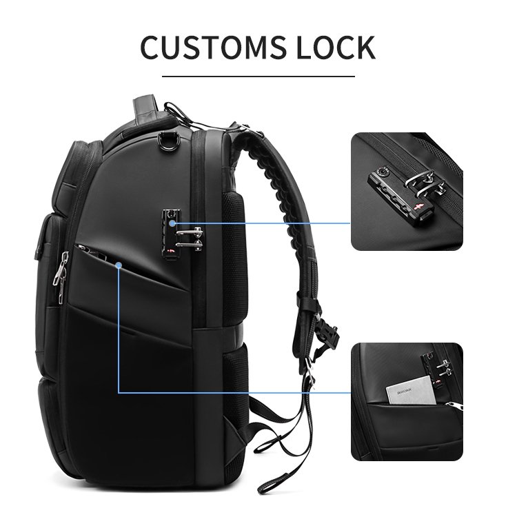 Multiple Pouch Large Capacity Waterproof Travel Bag Sac A Dos Anti Theft Bag with TSA Lock Laptop Backpacks Outdoor Backpack