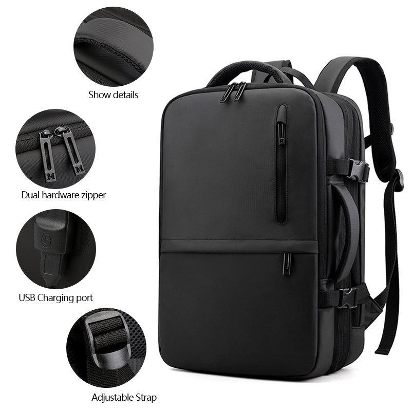 2022 wholesale Custom Logo men smart collage waterproof work usb port business travel mochilas laptop bags back packs backpack