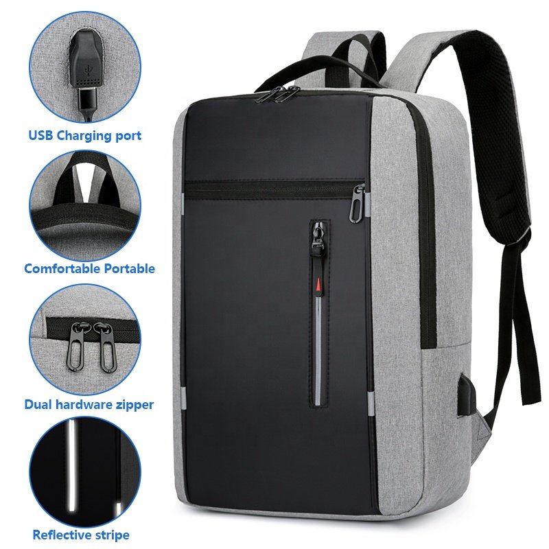 High quality private logo travel business backpack college water-resistant bag usb laptop backpack