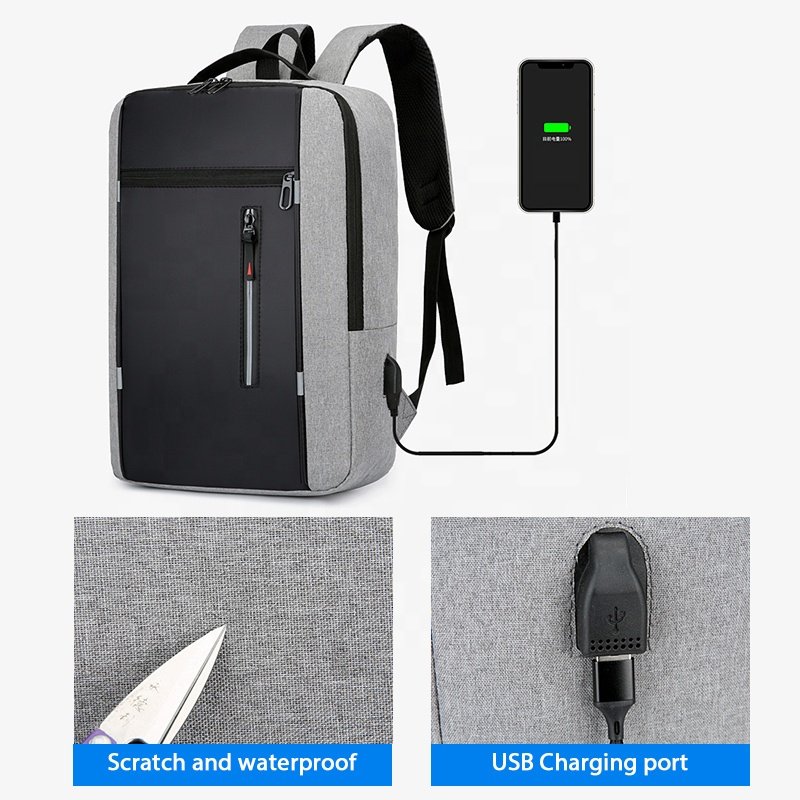 High quality private logo travel business backpack college water-resistant bag usb laptop backpack