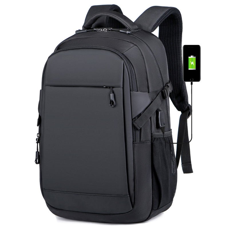 Factory 15.6 Inch Custom Logo Waterproof Oxford Pu Material Business Men Day Pack Bag Travel Laptop Backpack