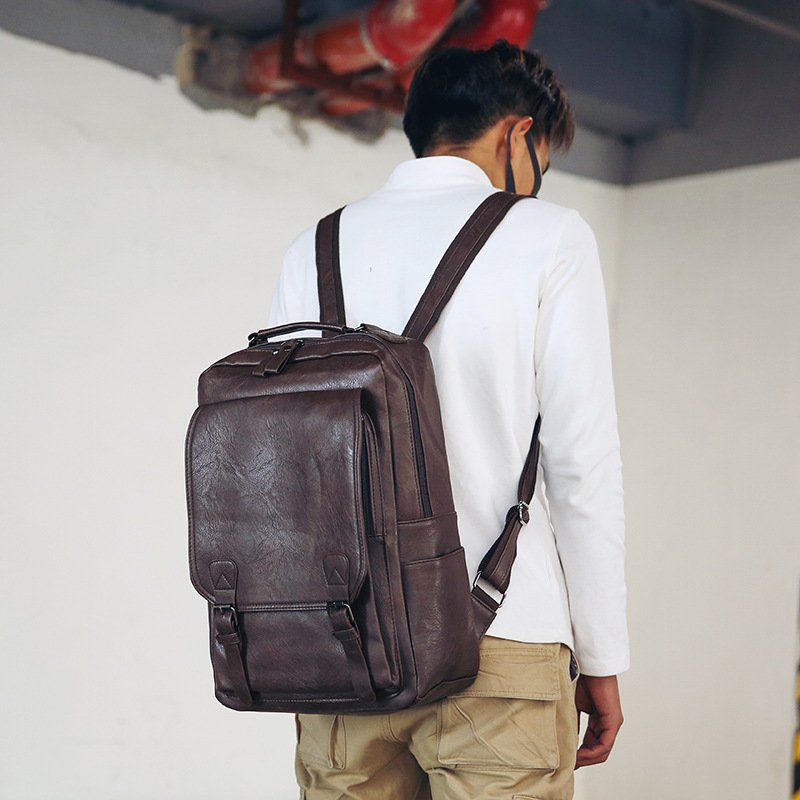 Latest Fasion Custom OEM Factory Price Custom Travel Computer Portable School Business Leather Bag Laptop Backpack Daily Life