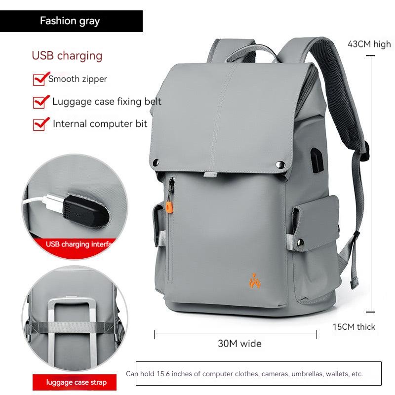 Travel Laptop Backpack For Men Usb Charging Functional College Business 15.6 Inch Polyester Leisure Fashion Smart Bag Travel