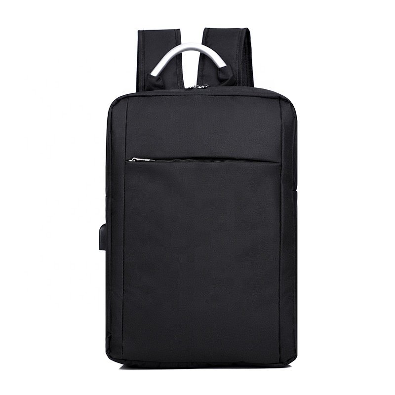 Korean Fashion Simple Pure Color Multifunctional USB Laptop Backpack Waterproof Nylon Business Laptop Backpack Laptop