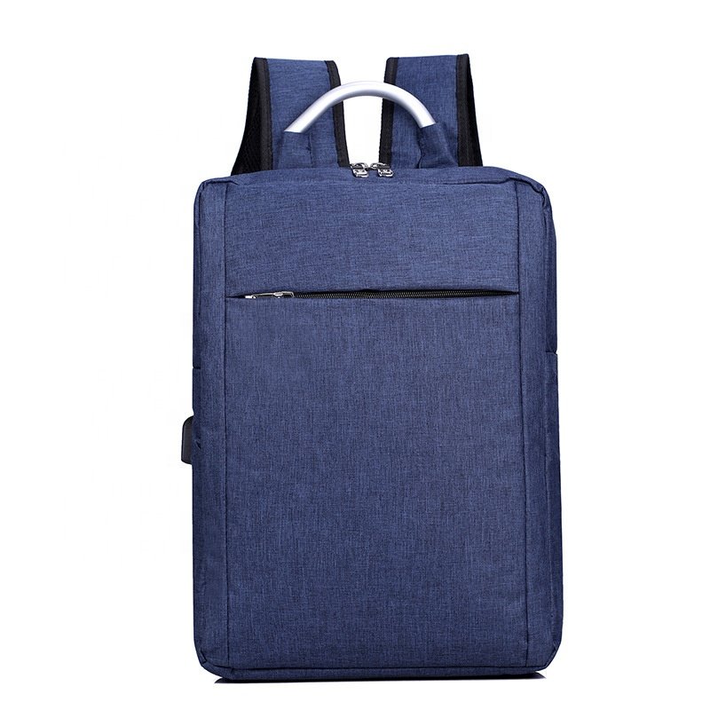 Korean Fashion Simple Pure Color Multifunctional USB Laptop Backpack Waterproof Nylon Business Laptop Backpack Laptop