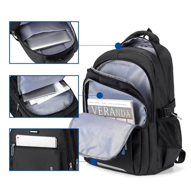 Factory Bag Large Capacity Custom Student Mochila Casual Sport Pack Men's 16" Computer Laptop Backpack