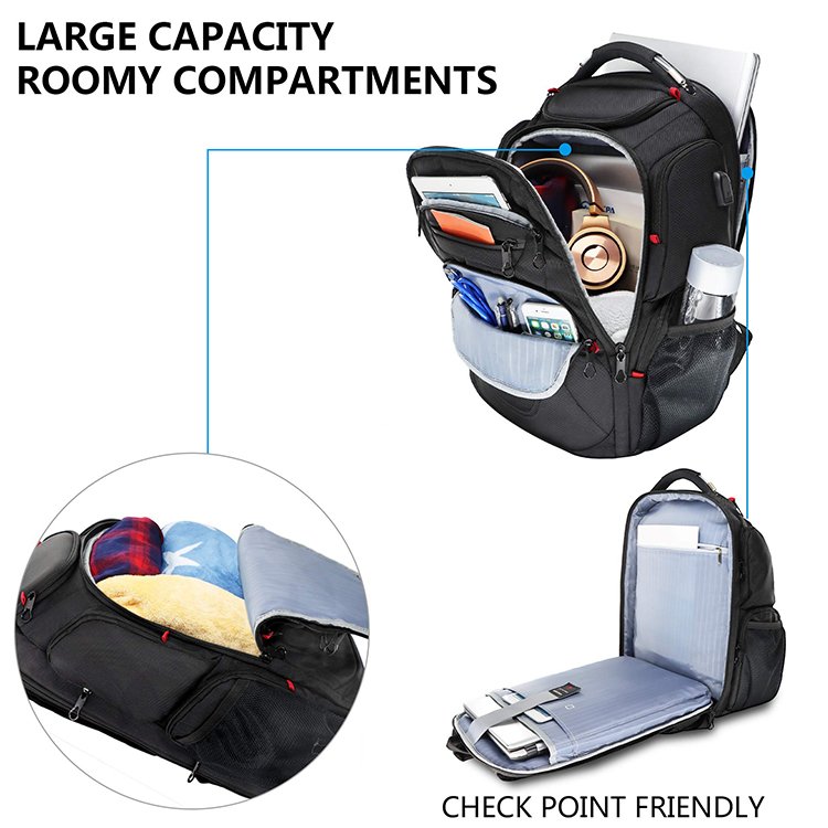 Traveling Bag Laptop Backpack 18.4 inch Gaming Backpack Waterproof Bag College Daypack Business Backpack with USB Port