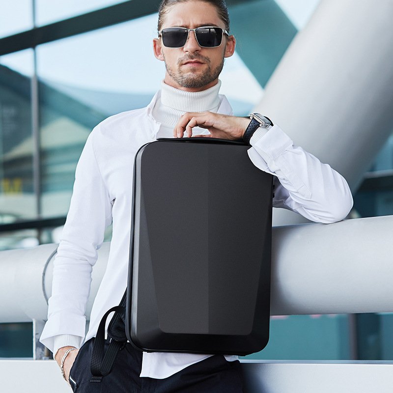 Custom LOGO Large Capacity ABS Hard Shell USB Charging Business Laptop Backpack