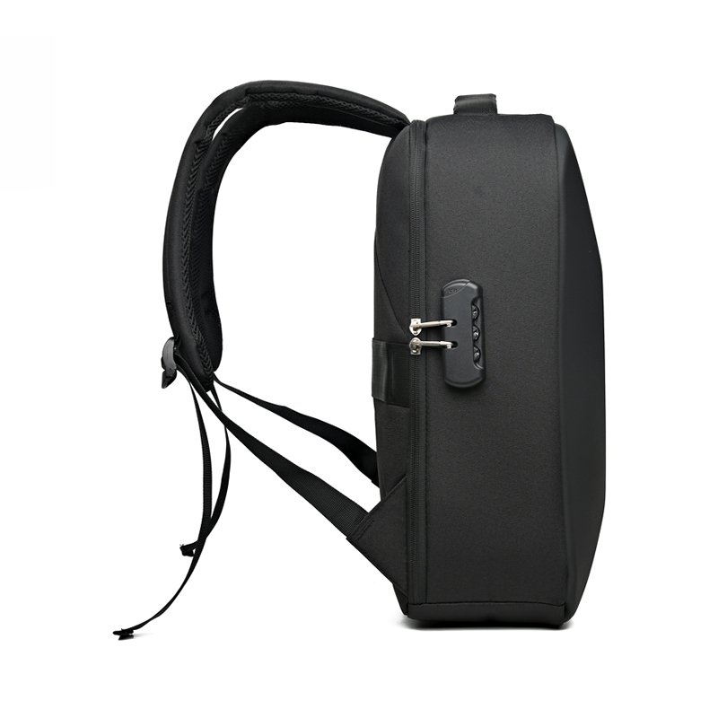LOW MOQ Customized LOGO Password Anti Theft Backpack USB Waterproof Computer Business Hard Case Laptop Backpack With USB Charge