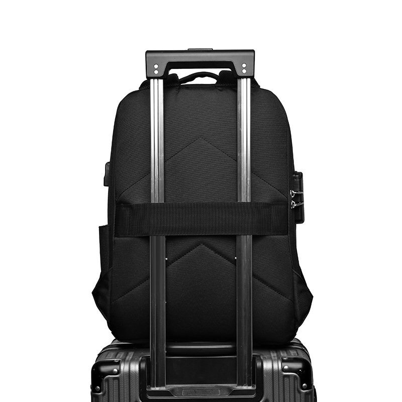 LOW MOQ Customized LOGO Password Anti Theft Backpack USB Waterproof Computer Business Hard Case Laptop Backpack With USB Charge