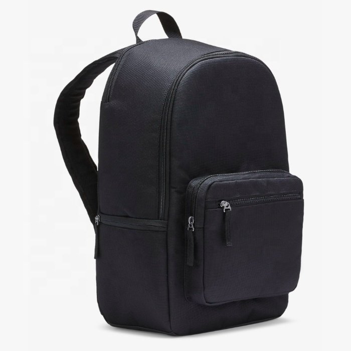 100% polyester Black Minimalist Laptop Lightweight backpack mens custom Water resistant back pack for business or college