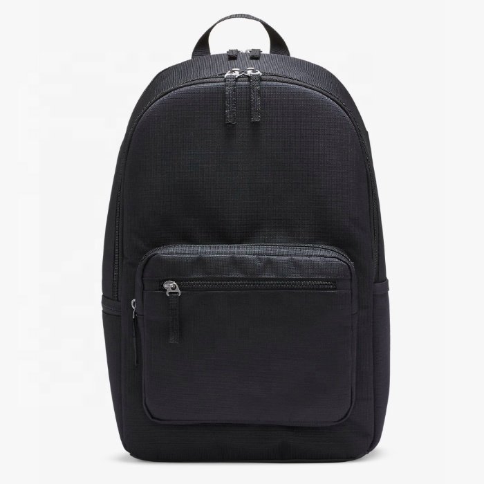 100% polyester Black Minimalist Laptop Lightweight backpack mens custom Water resistant back pack for business or college