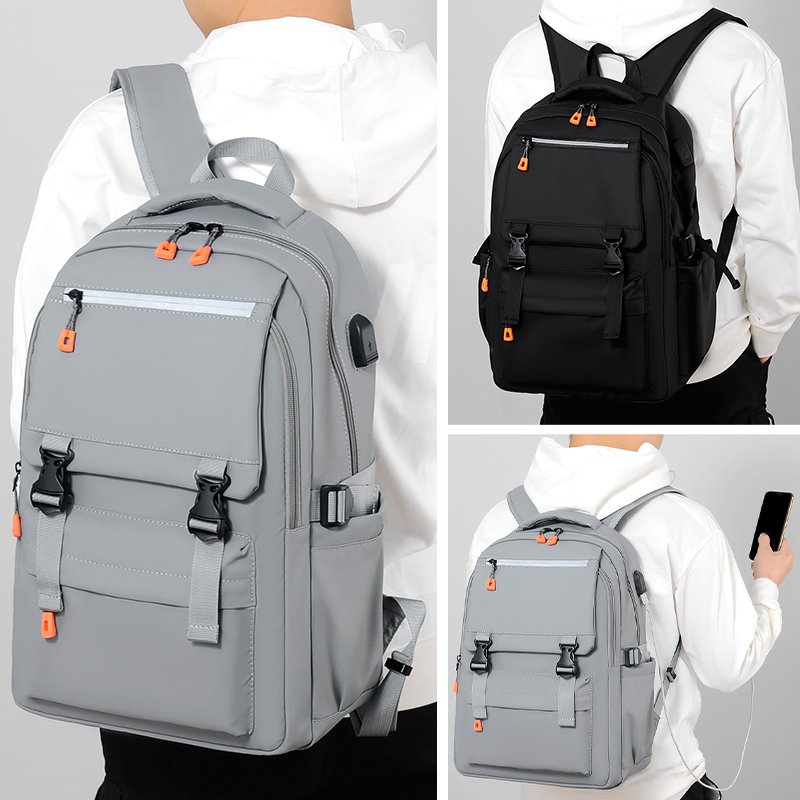 2023 good quality waterproof USB charging bagpack oxford good lining backpack business rucksack for man school backpack knapsack