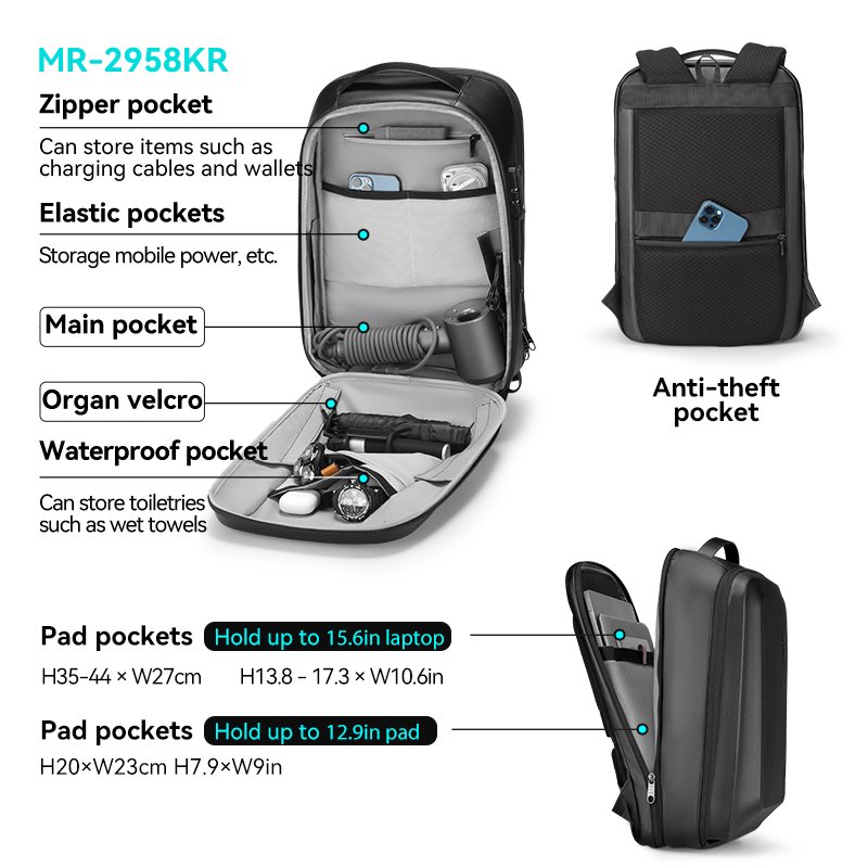 Mark Ryden Custom design anti-theft laptop bag large capacity multifunctional business shoulder bag out practical backpacks