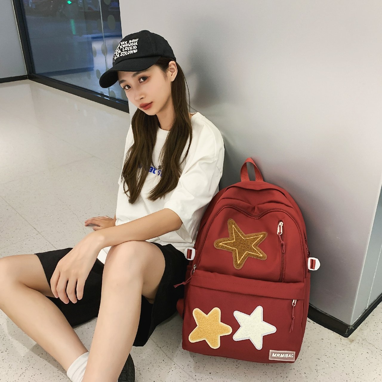 Multi Function Double Zipper Women Backpack Teenager Girls Laptop Backpack Student Shoulder Bag Korean Style Schoolbag
