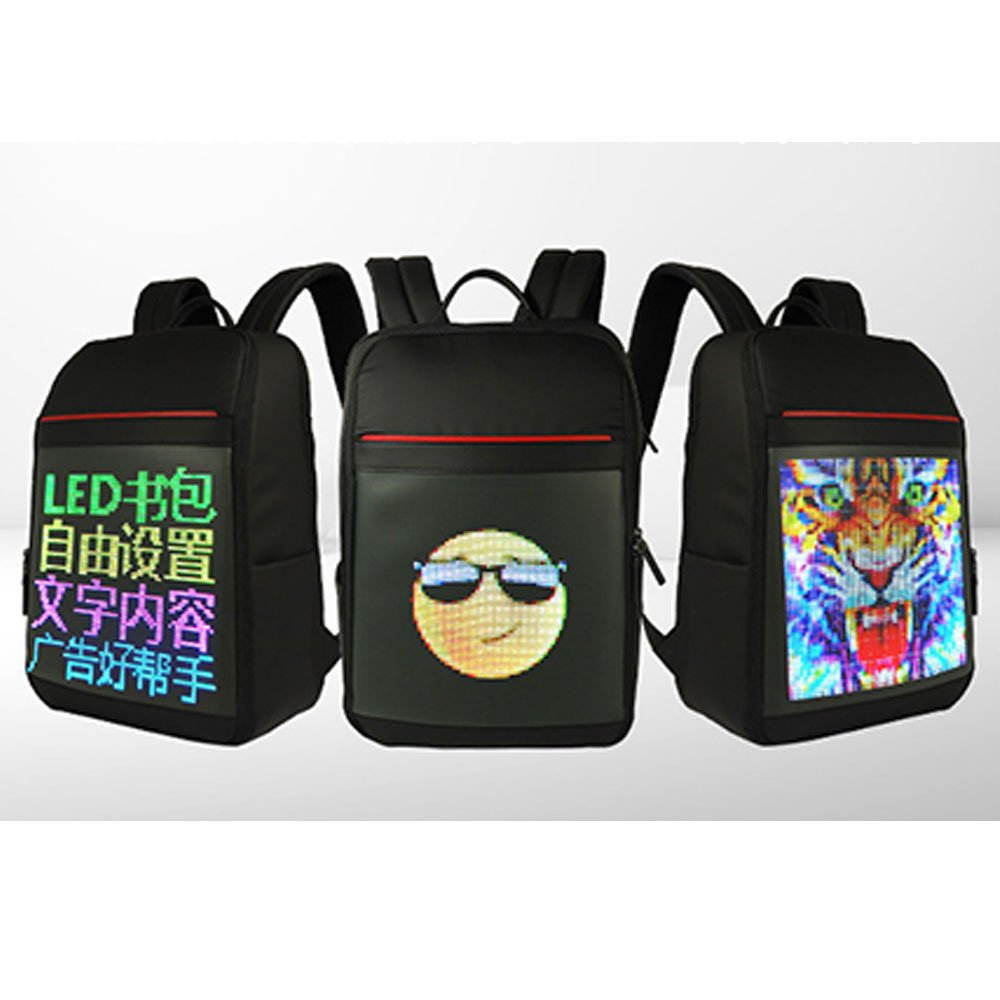 Fashion Magic Waterproof Smart LED Backpack dynamic display APP Control LED Laptop Backpack