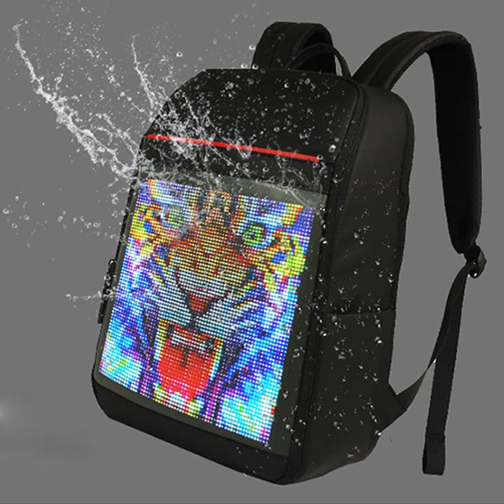 Fashion Magic Waterproof Smart LED Backpack dynamic display APP Control LED Laptop Backpack