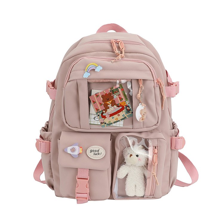 Custom Women Waterproof Multi-Pocket School Backpack for Student Female Girls Bag Pack Laptop Book Bag