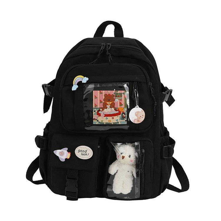 Custom Women Waterproof Multi-Pocket School Backpack for Student Female Girls Bag Pack Laptop Book Bag