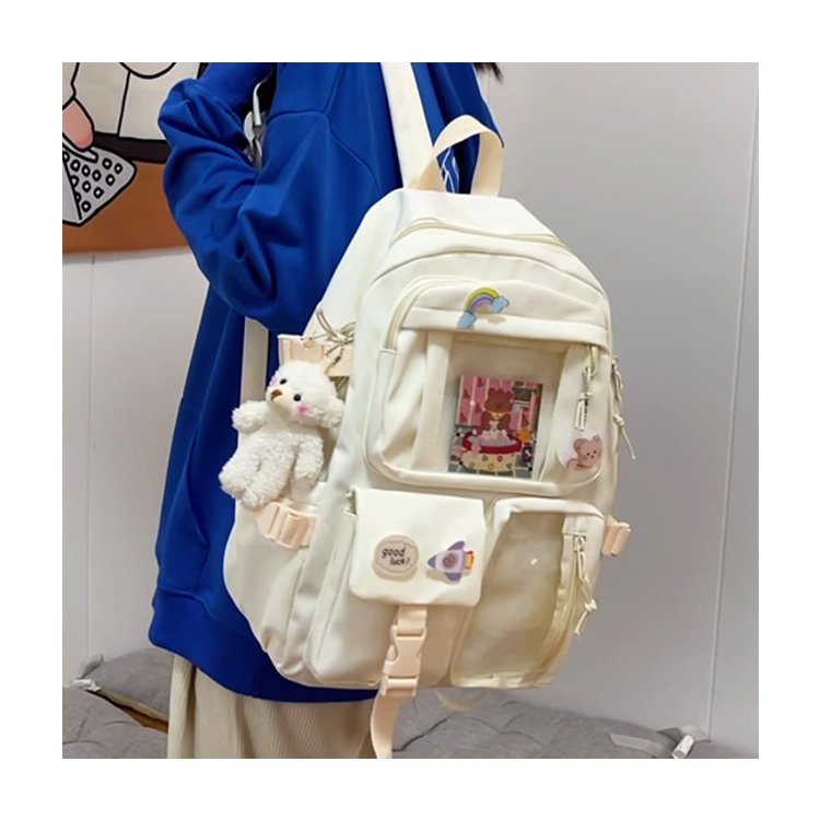 Custom Women Waterproof Multi-Pocket School Backpack for Student Female Girls Bag Pack Laptop Book Bag