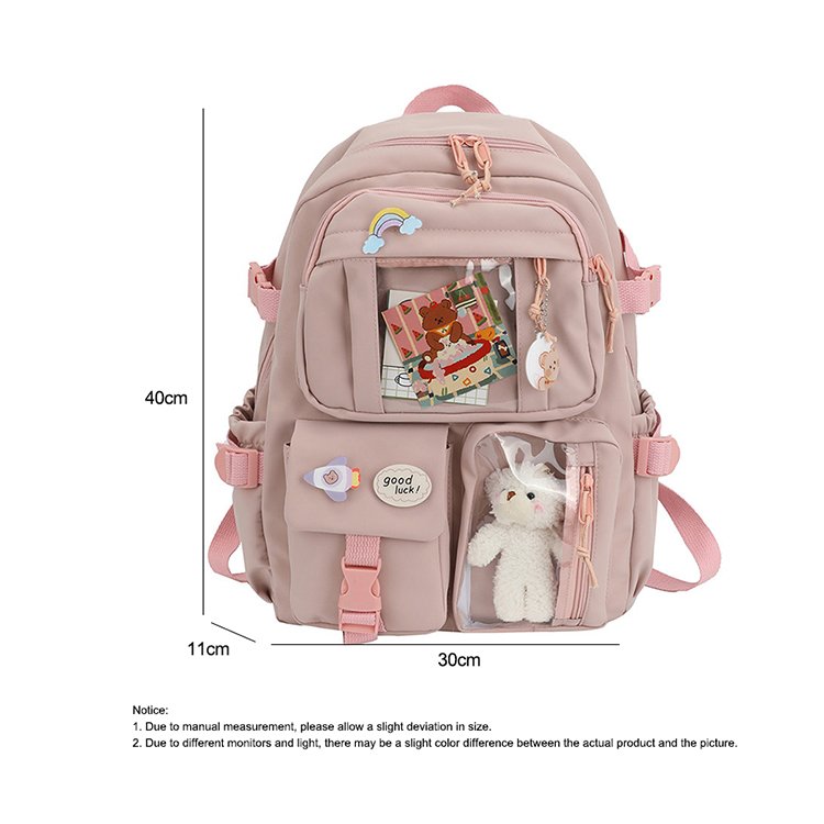 Custom Women Waterproof Multi-Pocket School Backpack for Student Female Girls Bag Pack Laptop Book Bag