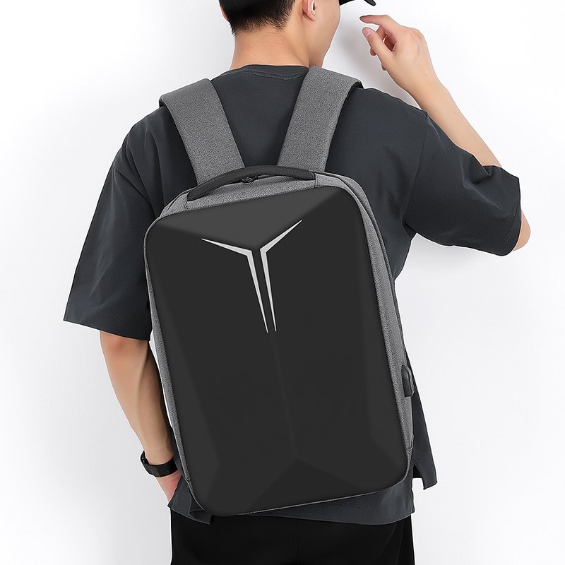 2023 Fashion design knapsack hard shell usb charging backpack school bag with OEM custom logo
