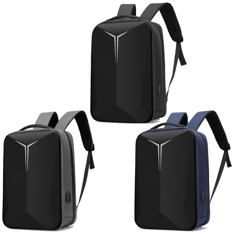 2023 Fashion design knapsack hard shell usb charging backpack school bag with OEM custom logo