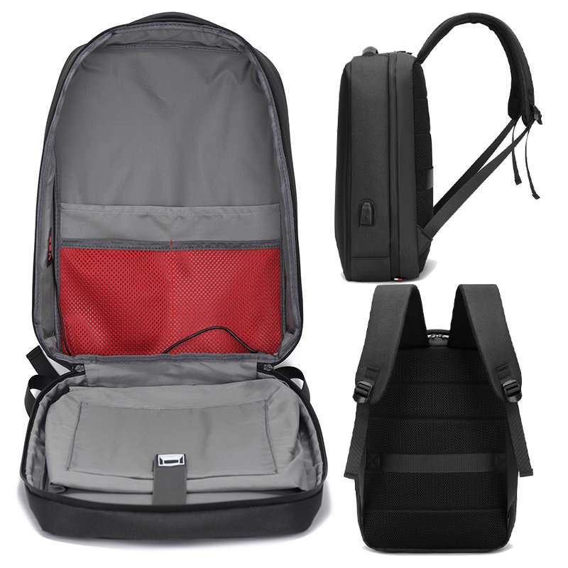 2023 Fashion design knapsack hard shell usb charging backpack school bag with OEM custom logo