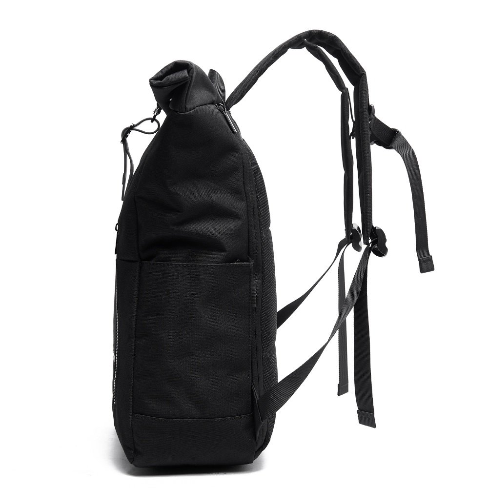 600D Nylon Travel Tuck Pack Rolltop Laptop Backpack Bag For Men Casual Rolltop Rucksack