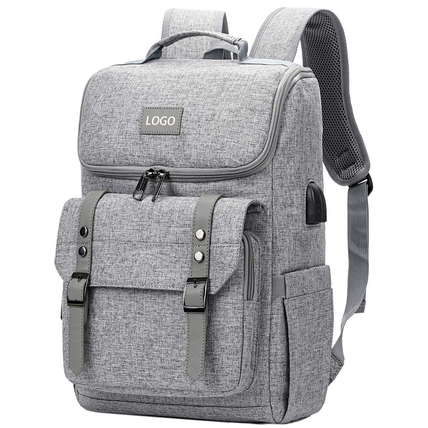 Custom Logo Daily Life Breathable Office Computer Back Pack Bag Travel Laptop Backpack With Usb Charging Port
