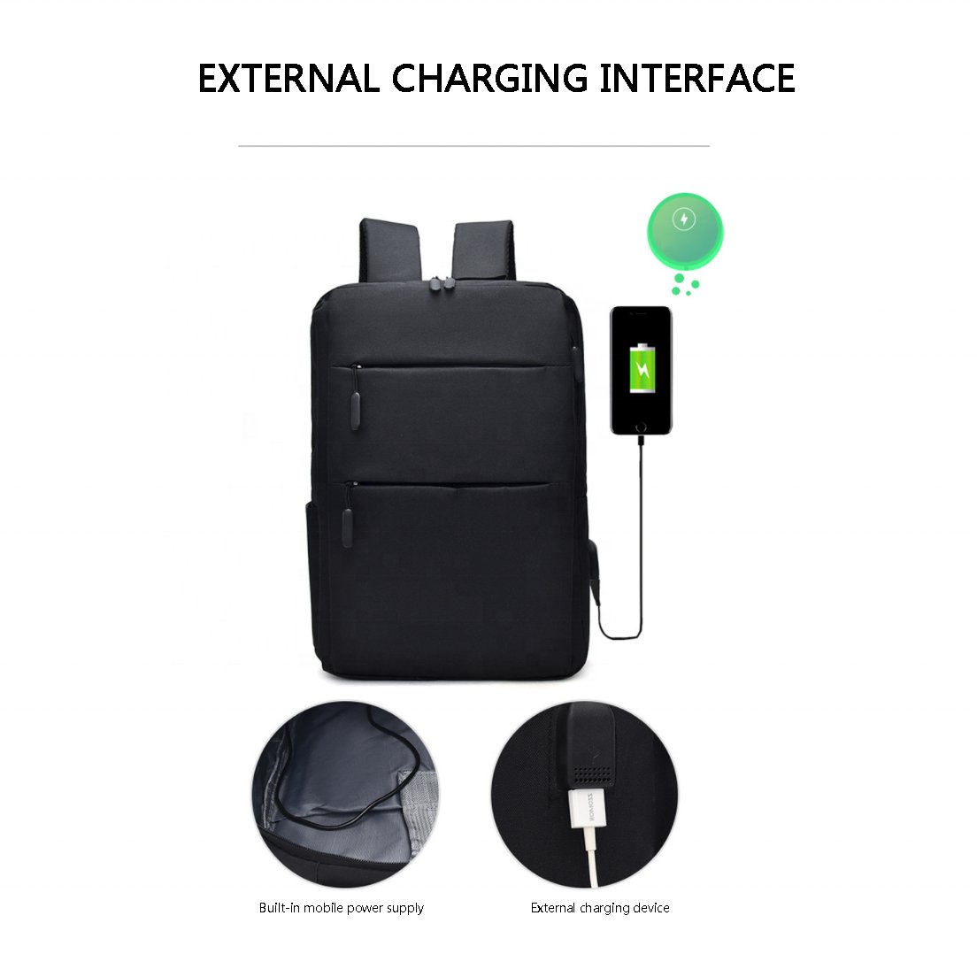 Sympathybag Large Capacity Anti Theft Backpack Fashion Smart USB Charging Lightweight Waterproof Business Laptop Backpack