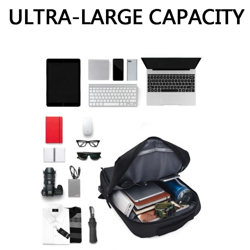 Sympathybag Large Capacity Anti Theft Backpack Fashion Smart USB Charging Lightweight Waterproof Business Laptop Backpack