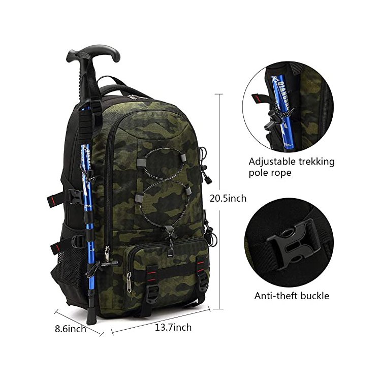 Custom Waterproof Hiking Backpack 45L Large Capacity Laptop Backpack Trekking Backpack for Sports Camping