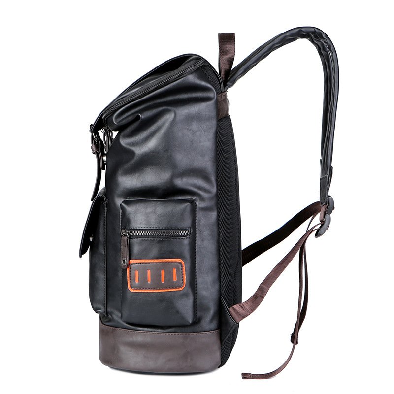 Korean men's leisure bag leather laptop backpack fashion popular travel bagpack