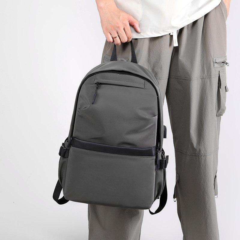 Boys' Lightweight Waterproof Nylon Cloth Backpack Versatile Commuting and Shopping Bag with Polyester Lining