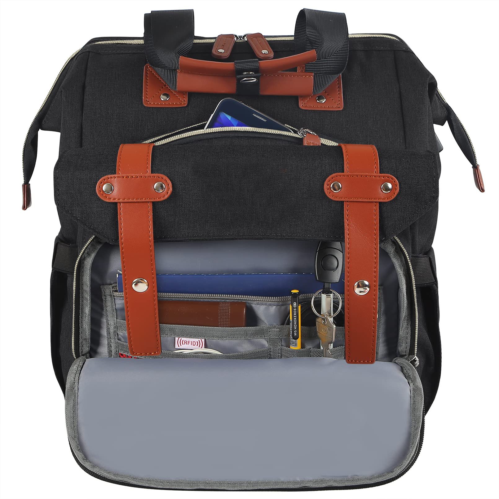 Wholesale OEM 15.6 Inch Travel Business Computer Laptop Backpacks With USB Smart Laptop bags Chinese Manufacturer