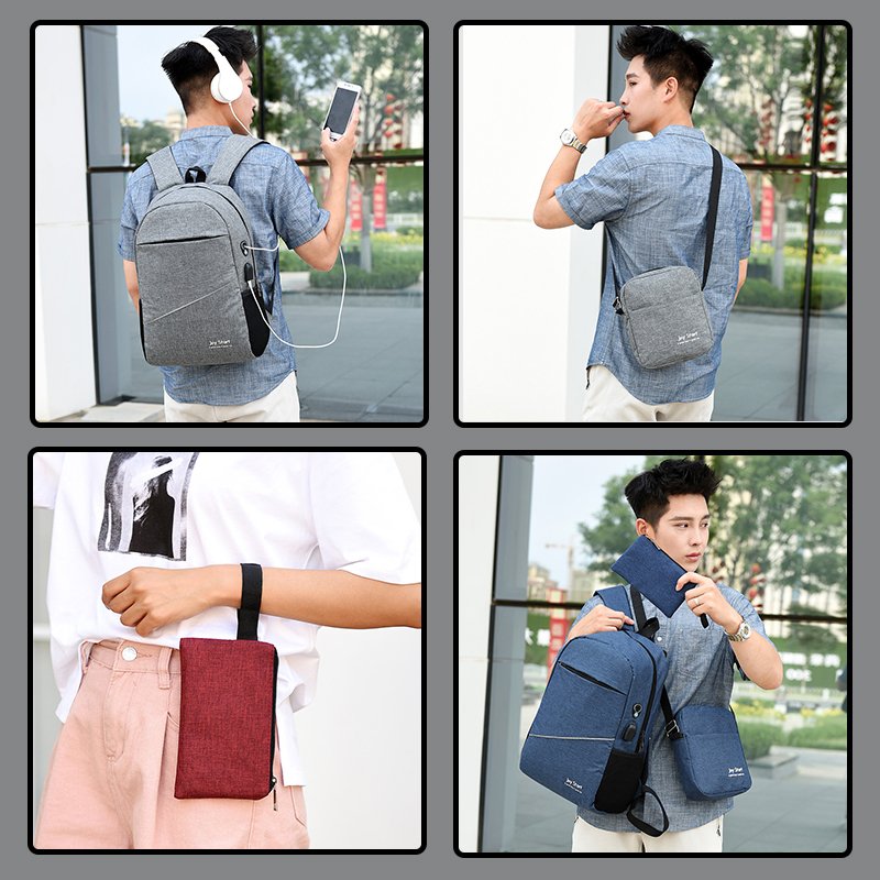 SENSZX Mochila Escolar Para Laptop 3 in 1 laptop backpack Casual Nylon sac a dos waterproof laptop backpacks bags for men