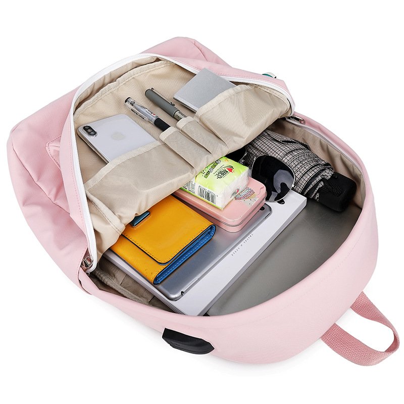 Waterproof Canvas Backpack for Women Multi Pocket Laptop Backpacks Men Pug Printed School Bag for Teenage Girls