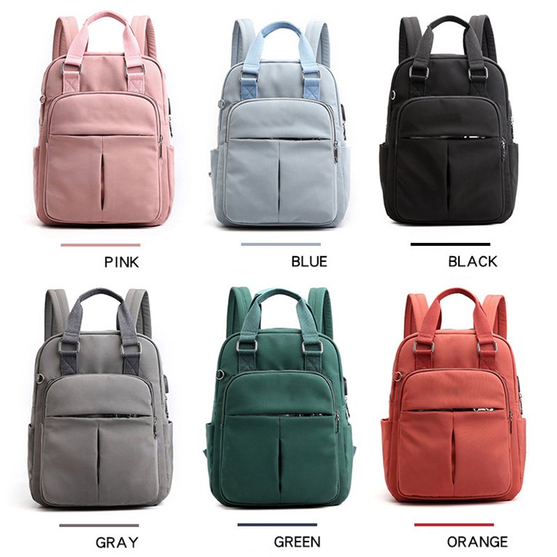 Hot OEM ODM Custom Women Laptop Bags Backpack Travel USB Charging Preppy Style Laptop Backpack Schoolbag Bagpack