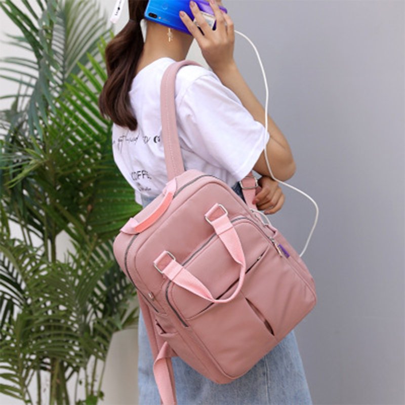Hot OEM ODM Custom Women Laptop Bags Backpack Travel USB Charging Preppy Style Laptop Backpack Schoolbag Bagpack