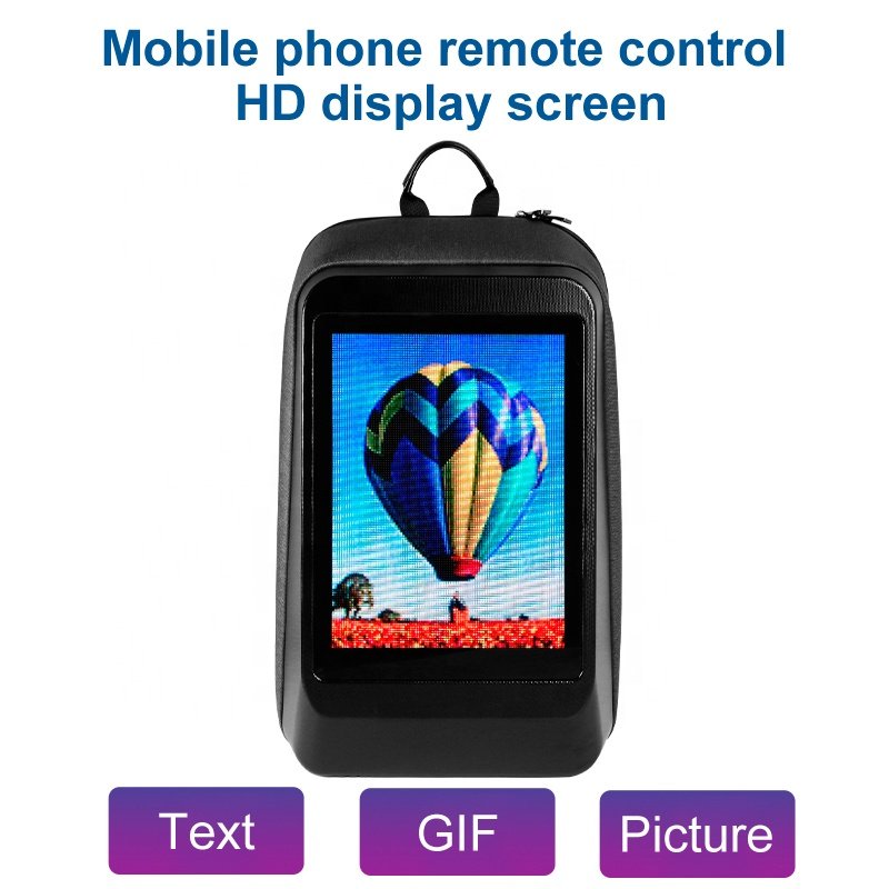 Crelander Smart Men's Backpack Bags LED Display Screen Dynamic School bags Bluetooth APP Control Walking LED Mochilas