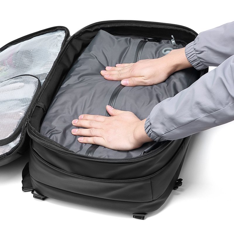 China supplier customize Vacuum travel bag compression Expandable waterproof bagpack back pack travel laptop bag backpacks