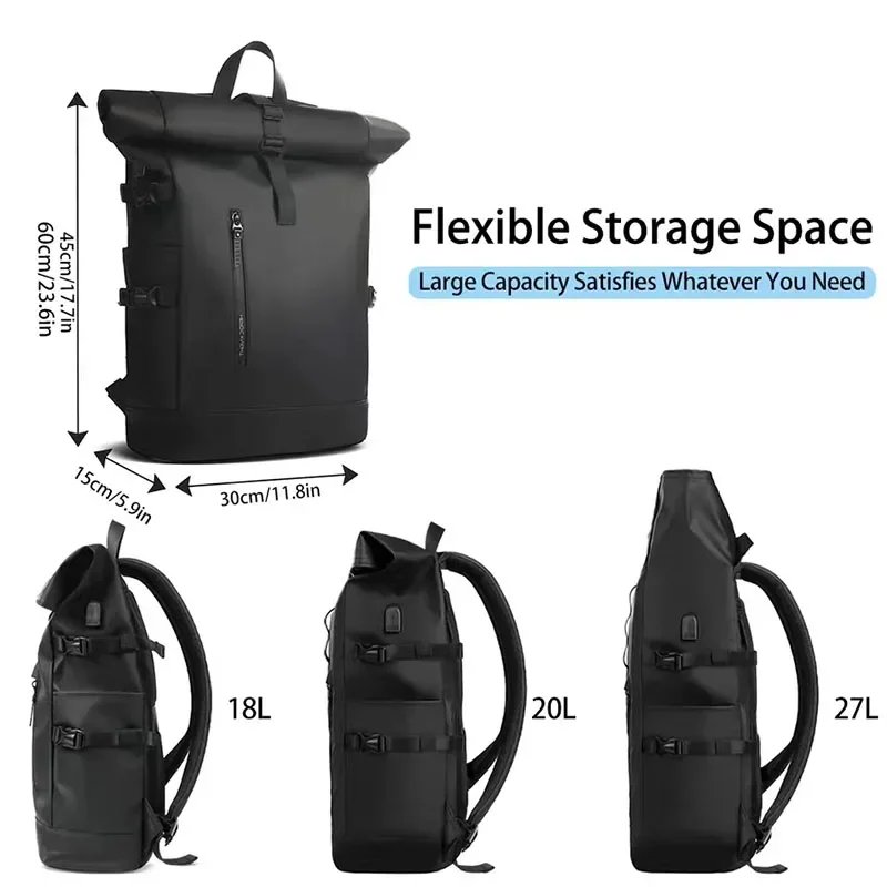 17 Inch Laptop Backpack Anti Theft USB Charging Expandable Work Bag For Men Business Notebook Back Pack Smart Travel