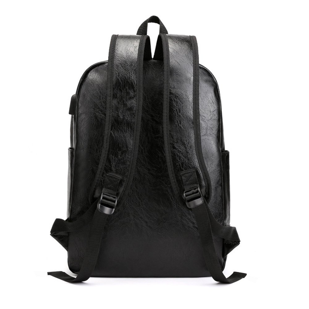 Fashion cover college bags backpack custom logo PU leather waterproof school backpack men laptop backpack
