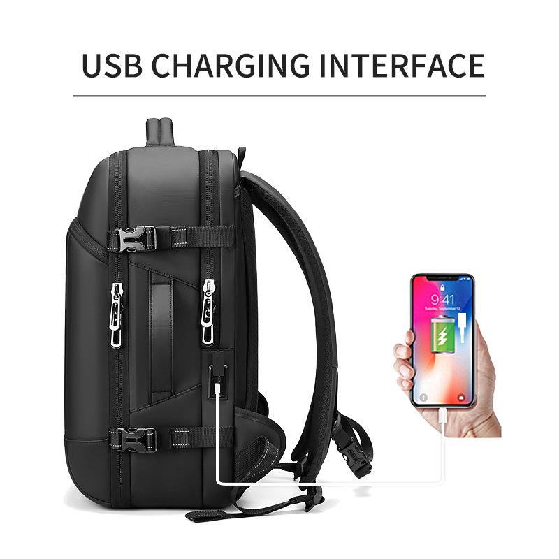 Travel Laptop Backpack 16 in Business Laptop Carry on Backpack with USB Charging Port Vacuum Compression Backpack