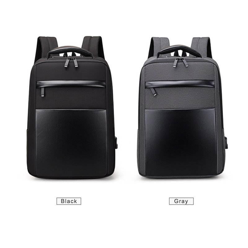 Travel Laptop Backpack With USB Simple Custom LOGO Business Laptops Backpack Waterproof College School Computer Bag Men Bag
